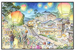 Pingsi_picnic mat 平溪老街放天燈_野餐墊